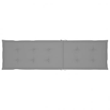 Liegestuhl-Auflage Grau (75+105)x50x4 cm