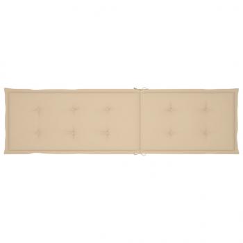 Liegestuhl-Auflage Beige (75+105)x50x4 cm