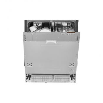 Exquisit EGSP6012-E-030E Vollintegrierter Geschirrspüler, 60 cm breit, 12 Maßgedecke, Glasprogramm, 4 Programme