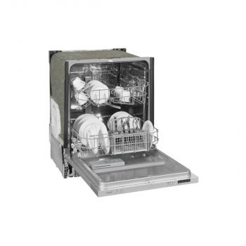 Exquisit EGSP6012-E-030E Vollintegrierter Geschirrspüler, 60 cm breit, 12 Maßgedecke, Glasprogramm, 4 Programme