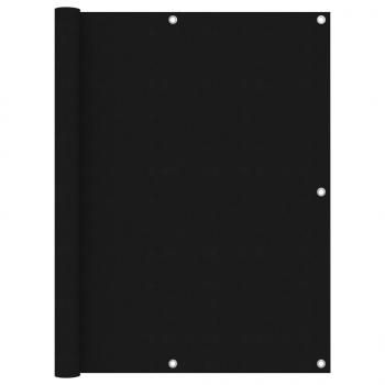 ARDEBO.de - Balkon-Sichtschutz Schwarz 120x600 cm Oxford-Gewebe