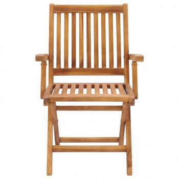 5-tlg. Garten-Essgruppe Massivholz Teak