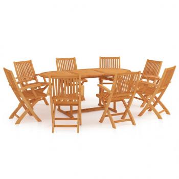 ARDEBO.de - 9-tlg. Garten-Essgruppe Massivholz Teak