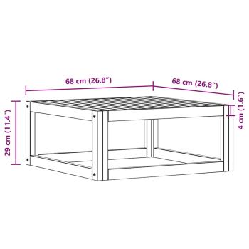Couchtisch 68x68x29 cm Massivholz Akazie