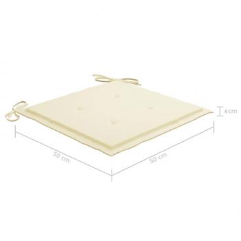 Garten-Essstühle 3 Stk. mit Kissen Massivholz Akazie