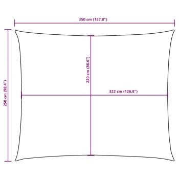 Sonnensegel Oxford-Gewebe Rechteckig 2,5x3,5 m Weiß