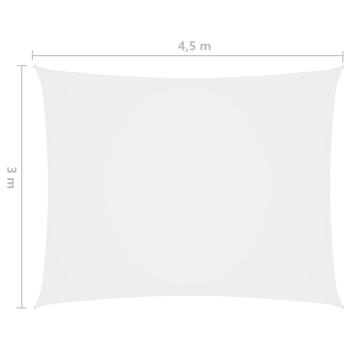 Sonnensegel Oxford-Gewebe Rechteckig 3x4,5 m Weiß