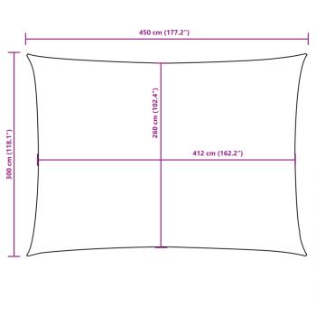 Sonnensegel Oxford-Gewebe Rechteckig 3x4,5 m Weiß