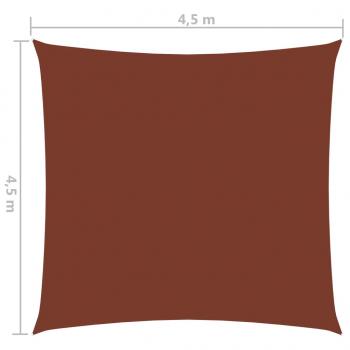 Sonnensegel Oxford-Gewebe Quadratisch 4,5x4,5 m Terracotta