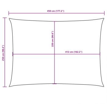 Sonnensegel Oxford-Gewebe Rechteckig 2,5x4,5 m Anthrazit