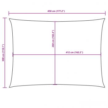 Sonnensegel Oxford-Gewebe Rechteckig 3x4,5 m Anthrazit