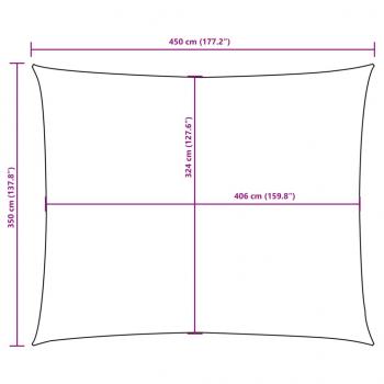 Sonnensegel Oxford-Gewebe Rechteckig 3,5x4,5 m Anthrazit