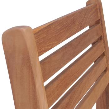 Gartenstühle 4 Stk. mit Cremeweißen Kissen Massivholz Teak