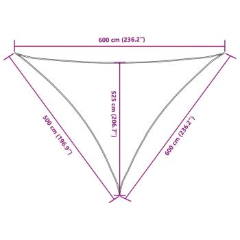 Sonnensegel Oxford-Gewebe Dreieckig 5x6x6 m Anthrazit