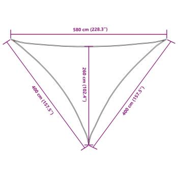 Sonnensegel Oxford-Gewebe Dreieckig 4x4x5,8 m Braun