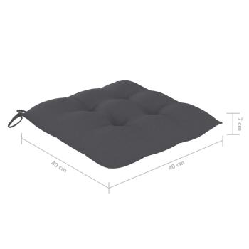 Klappbare Gartenstühle 4 Stk. mit Kissen Massivholz Akazie