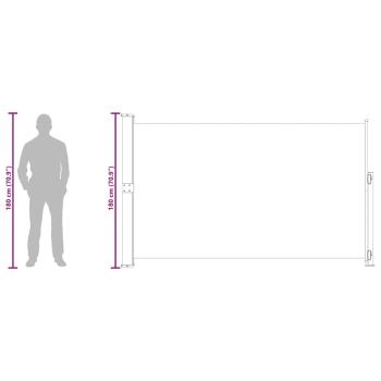 Seitenmarkise Ausziehbar 180x300 cm Braun