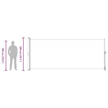 Seitenmarkise Ausziehbar 200x500 cm Creme