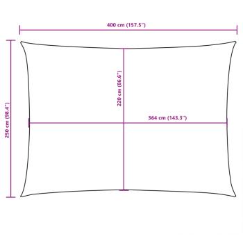 Sonnensegel Oxford-Gewebe Rechteckig 2,5x4 m Creme
