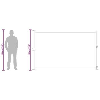 Seitenmarkise Ausziehbar 180x300 cm Grau