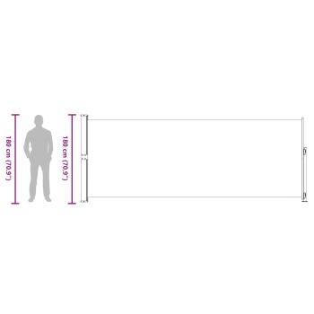 Seitenmarkise Ausziehbar 180x500 cm Grau