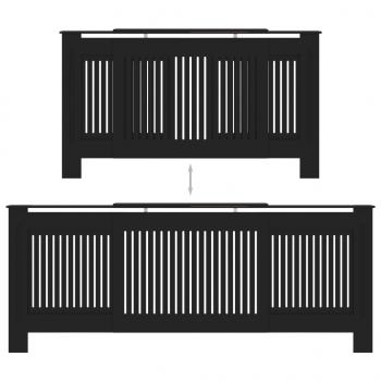 MDF Heizkörperverkleidung Schwarz 205 cm