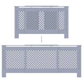 MDF Heizkörperverkleidung Grau 205 cm