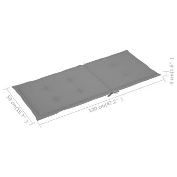 Verstellbare Gartenstühle 3 Stk. mit Auflagen Massivholz Akazie