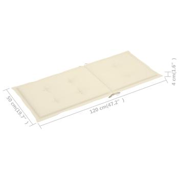 Verstellbare Gartenstühle 3 Stk. mit Auflagen Massivholz Akazie