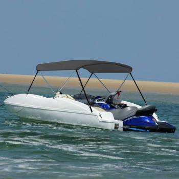 ARDEBO.de - 2-Bow Bimini Top Anthrazit 150x120x110 cm