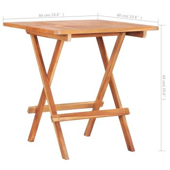 3-tlg. Bistro-Set mit Anthrazit Kissen Massivholz Teak