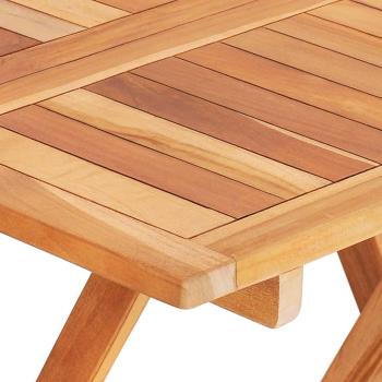3-tlg. Bistro-Set mit Taupe Kissen Massivholz Teak