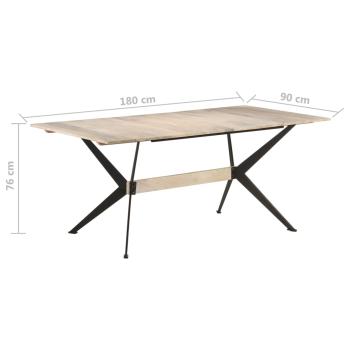 ARDEBO.de - Esstisch 180x90x76 cm Massivholz Mango