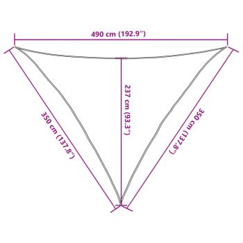 Sonnensegel 160 g/m² Hellgrün 3,5x3,5x4,9 m HDPE