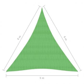 Sonnensegel 160 g/m² Hellgrün 5x6x6 m HDPE
