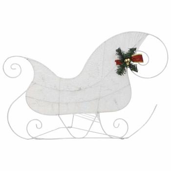 Rentier mit Schlitten Weihnachtsdekoration 60 LEDs Outdoor Weiß