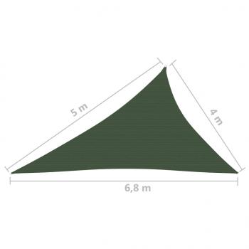 Sonnensegel 160 g/m² Dunkelgrün 4x5x6,8 m HDPE