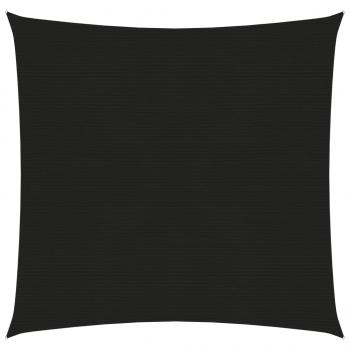 ARDEBO.de - Sonnensegel 160 g/m² Schwarz 2x2 m HDPE