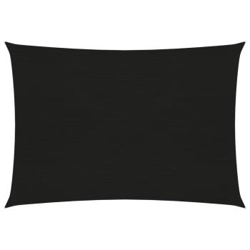 Sonnensegel 160 g/m² Schwarz 2,5x4 m HDPE