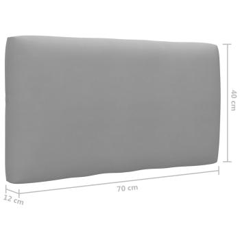 Palettenkissen Grau 70x40x12 cm Stoff