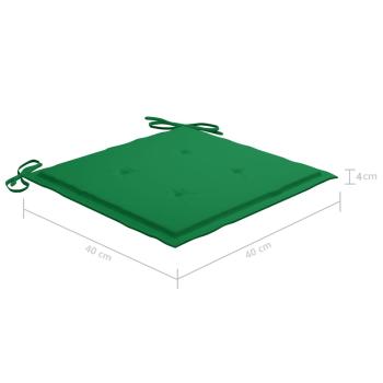Klappbare Gartenstühle 2 Stk. mit Kissen Bambus