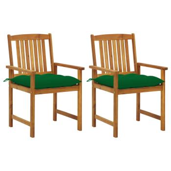 ARDEBO.de - Gartenstühle mit Kissen 2 Stk. Massivholz Akazie