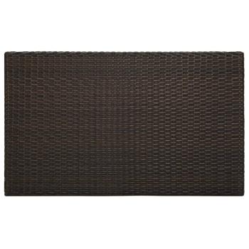 7-tlg. Gartenbar-Set mit Kissen Poly Rattan Braun