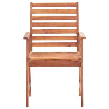Garten-Essstühle 2 Stk. mit Kissen Massivholz Akazie 