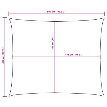 Sonnensegel Oxford-Gewebe Rechteckig 4x5 m Weiß