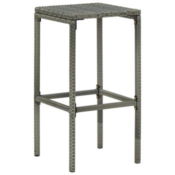3-tlg. Gartenbar-Set mit Kissen Grau