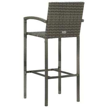 3-tlg. Gartenbar-Set Grau