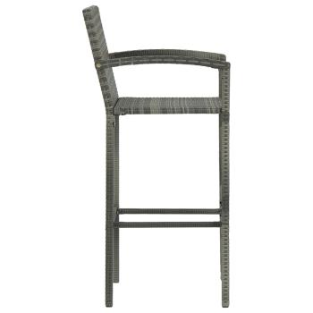 3-tlg. Gartenbar-Set Grau