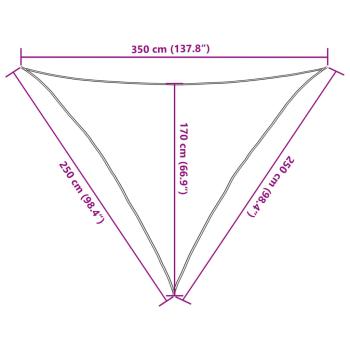 Sonnensegel 160 g/m² Anthrazit 2,5x2,5x3,5 m HDPE