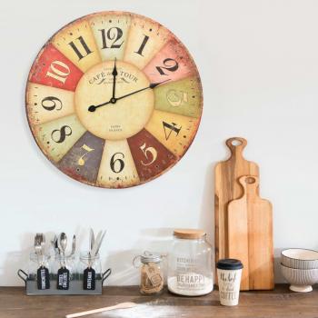 ARDEBO.de - Vintage Wanduhr Bunt 60 cm